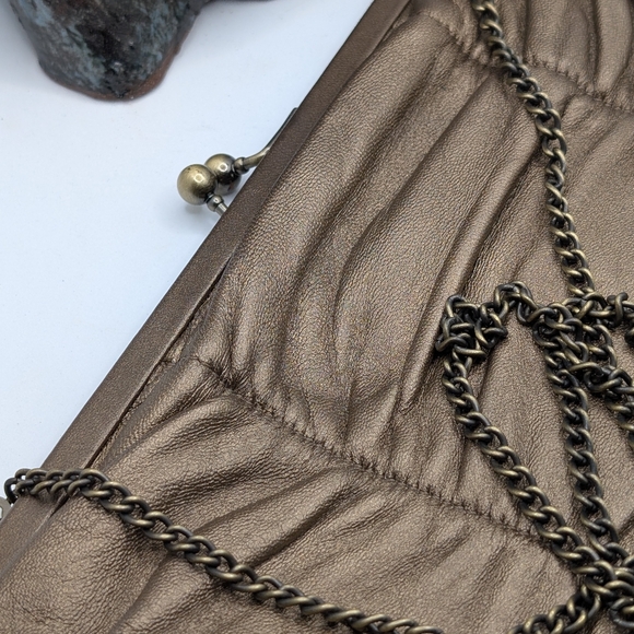 HOBO International Bronze Kisslock Clutch - Picture 6 of 8